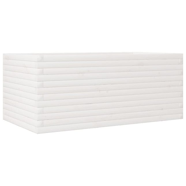 plantekasse 110x60x46 cm massivt fyrretræ hvid