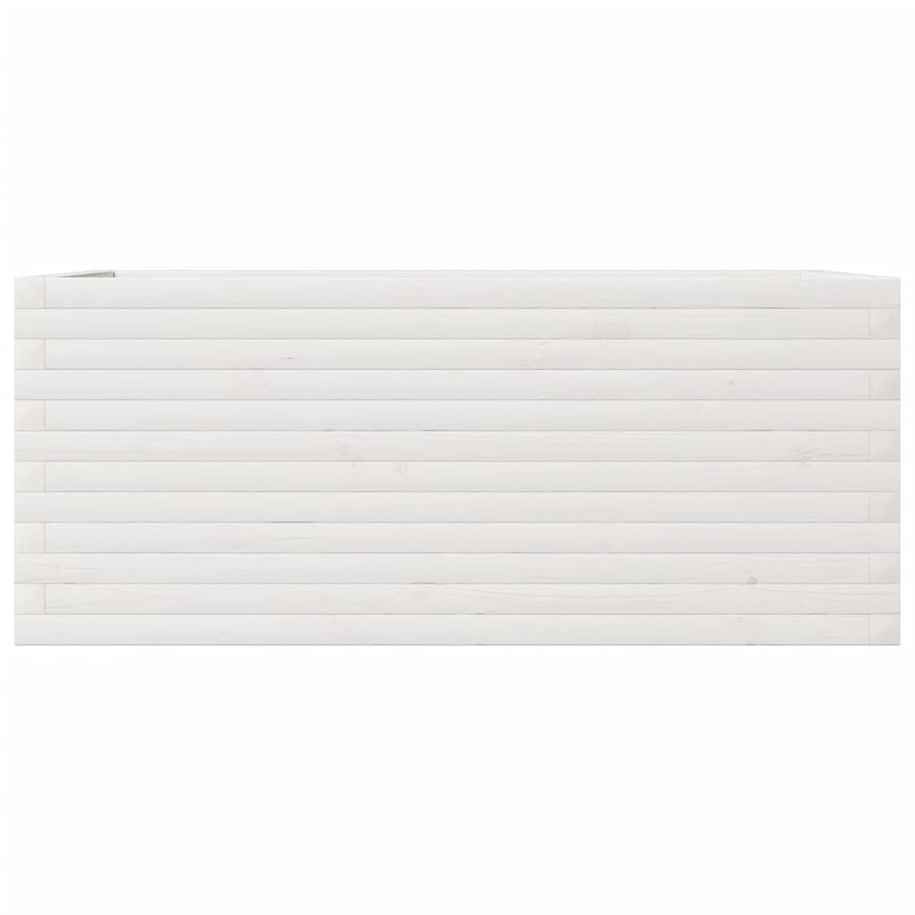 plantekasse 110x60x46 cm massivt fyrretræ hvid
