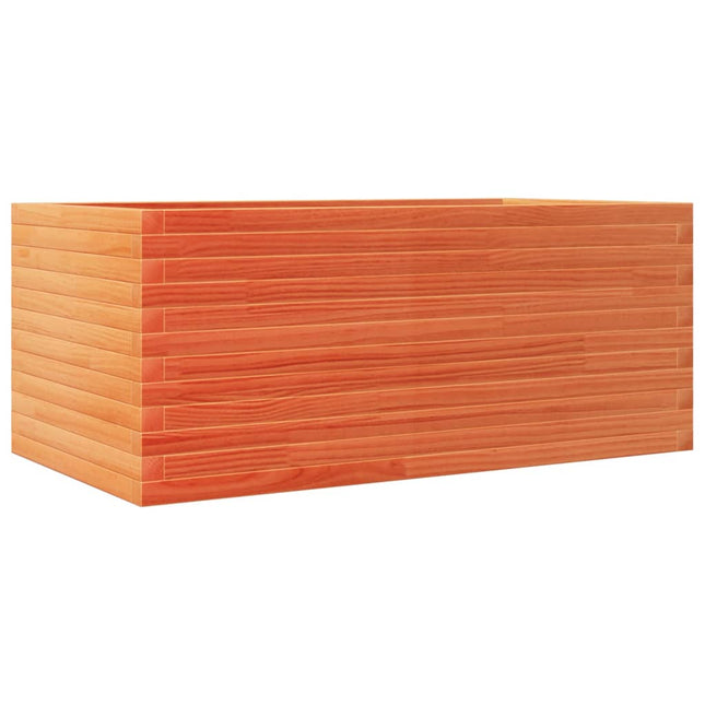 plantekasse 110x60x46 cm massivt fyrretræ gyldenbrun
