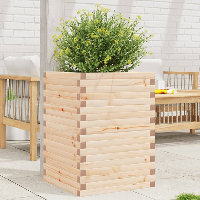 plantekasse 50x50x68,5 cm massivt fyrretræ