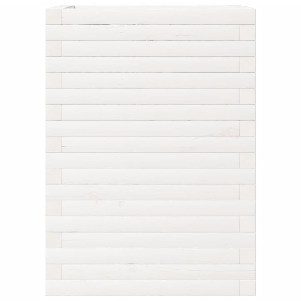 plantekasse 50x50x68,5 cm massivt fyrretræ hvid