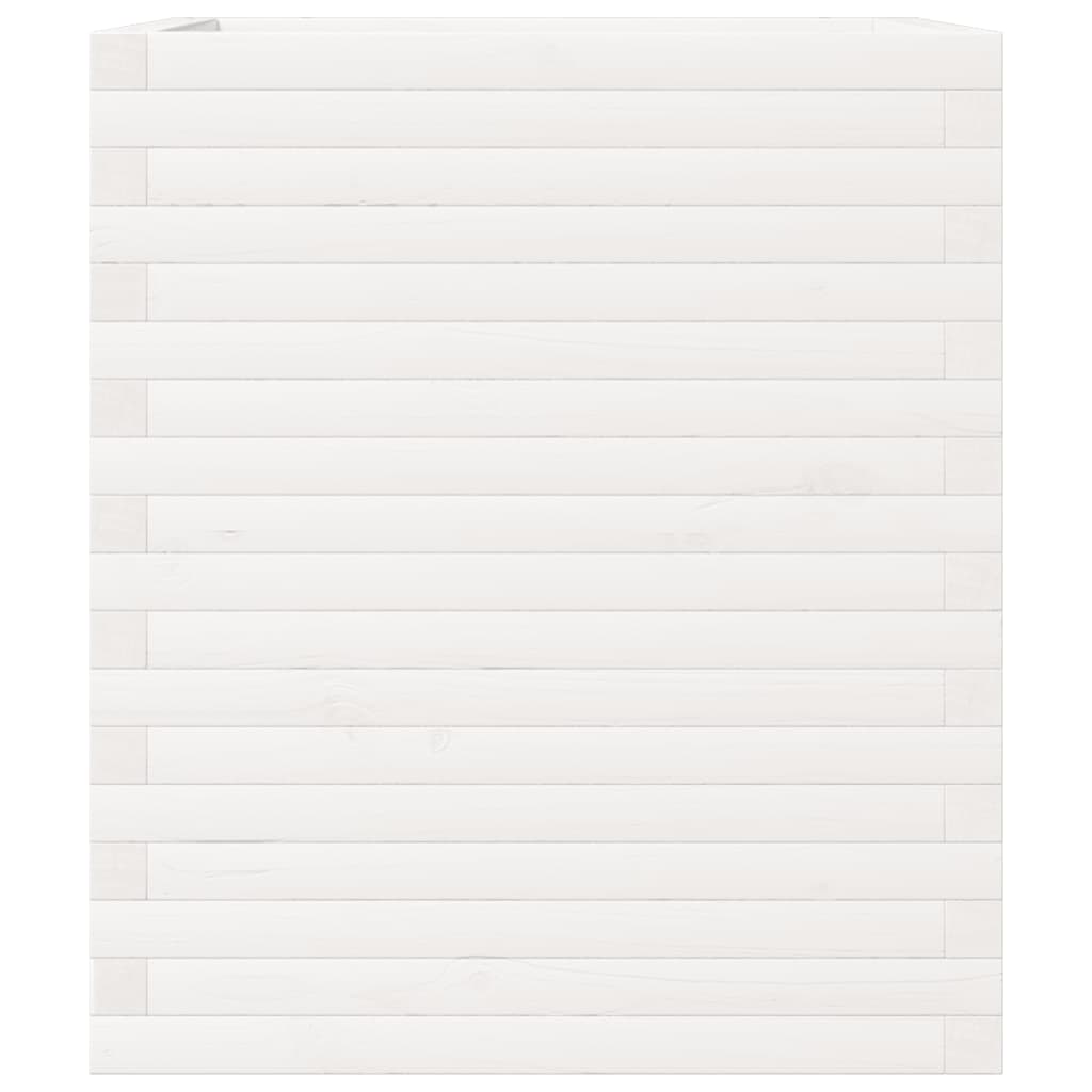 plantekasse 60x60x68,5 cm massivt fyrretræ hvid