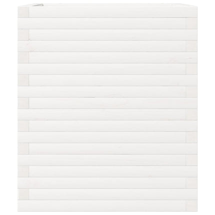 plantekasse 60x60x68,5 cm massivt fyrretræ hvid