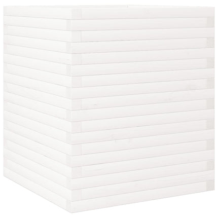plantekasse 60x60x68,5 cm massivt fyrretræ hvid
