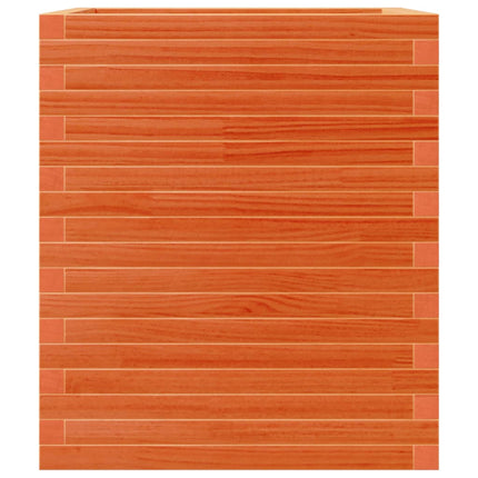 plantekasse 60x60x68,5 cm massivt fyrretræ gyldenbrun