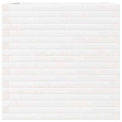 plantekasse 70x70x68,5 cm massivt fyrretræ hvid