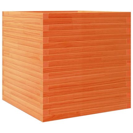 plantekasse 70x70x68,5 cm massivt fyrretræ gyldenbrun