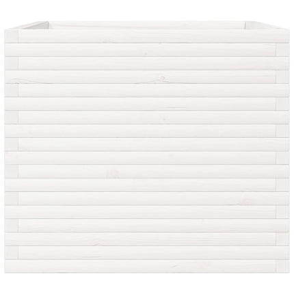 plantekasse 80x80x68,5 cm massivt fyrretræ hvid