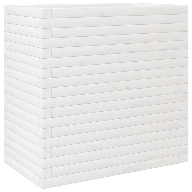 plantekasse 70x40x68,5 cm massivt fyrretræ hvid