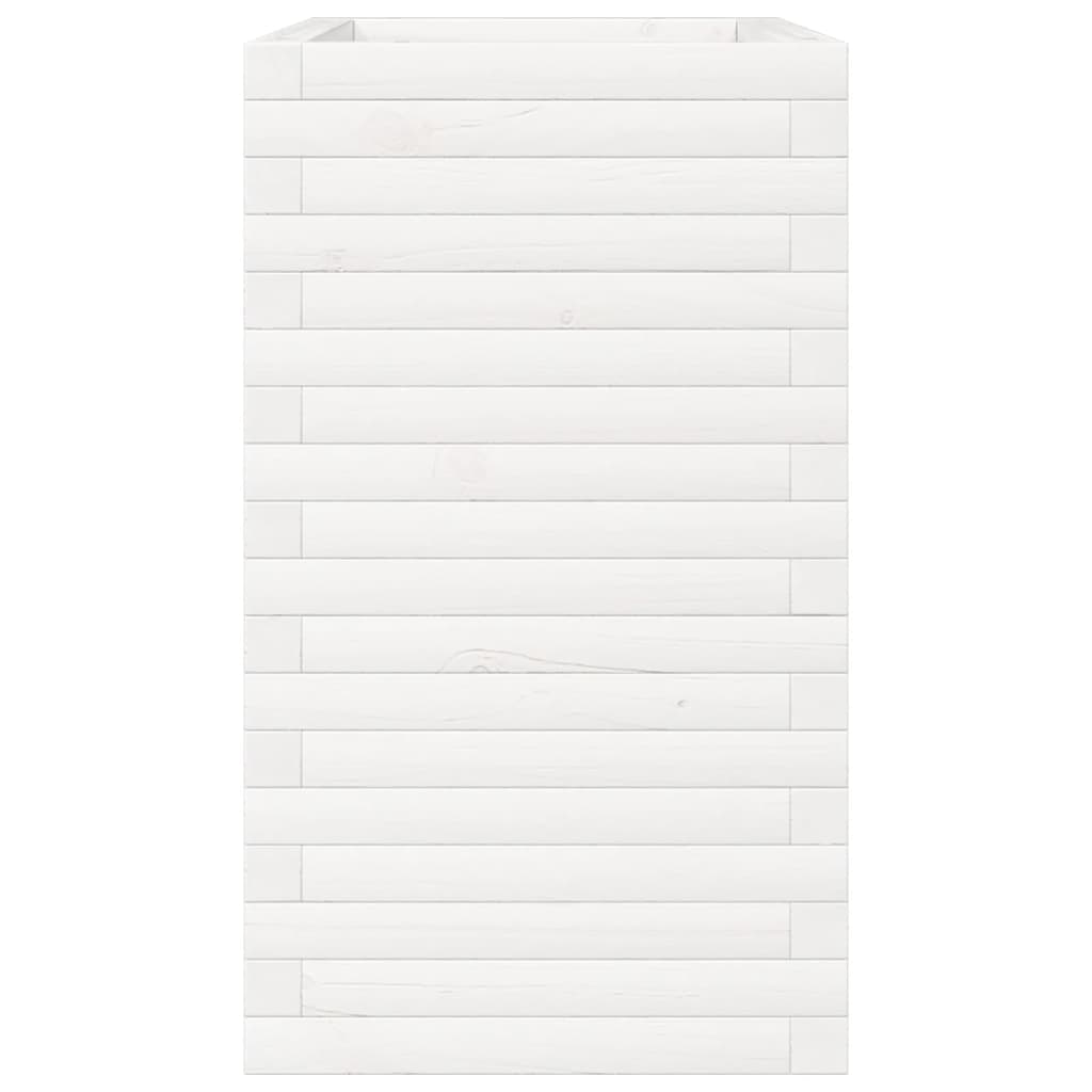plantekasse 70x40x68,5 cm massivt fyrretræ hvid