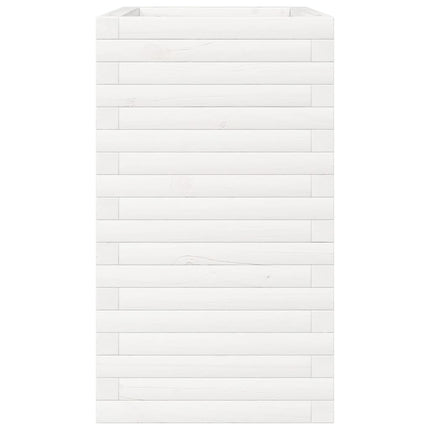 plantekasse 70x40x68,5 cm massivt fyrretræ hvid