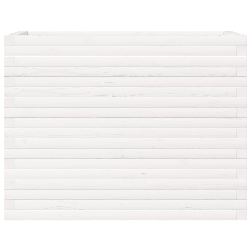 plantekasse 90x40x68,5 cm massivt fyrretræ hvid