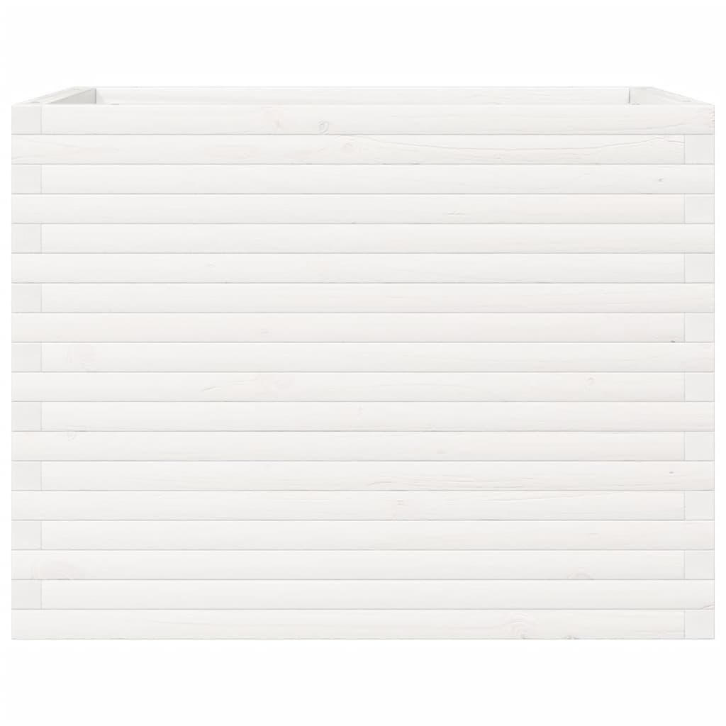 plantekasse 90x60x68,5 cm massivt fyrretræ hvid