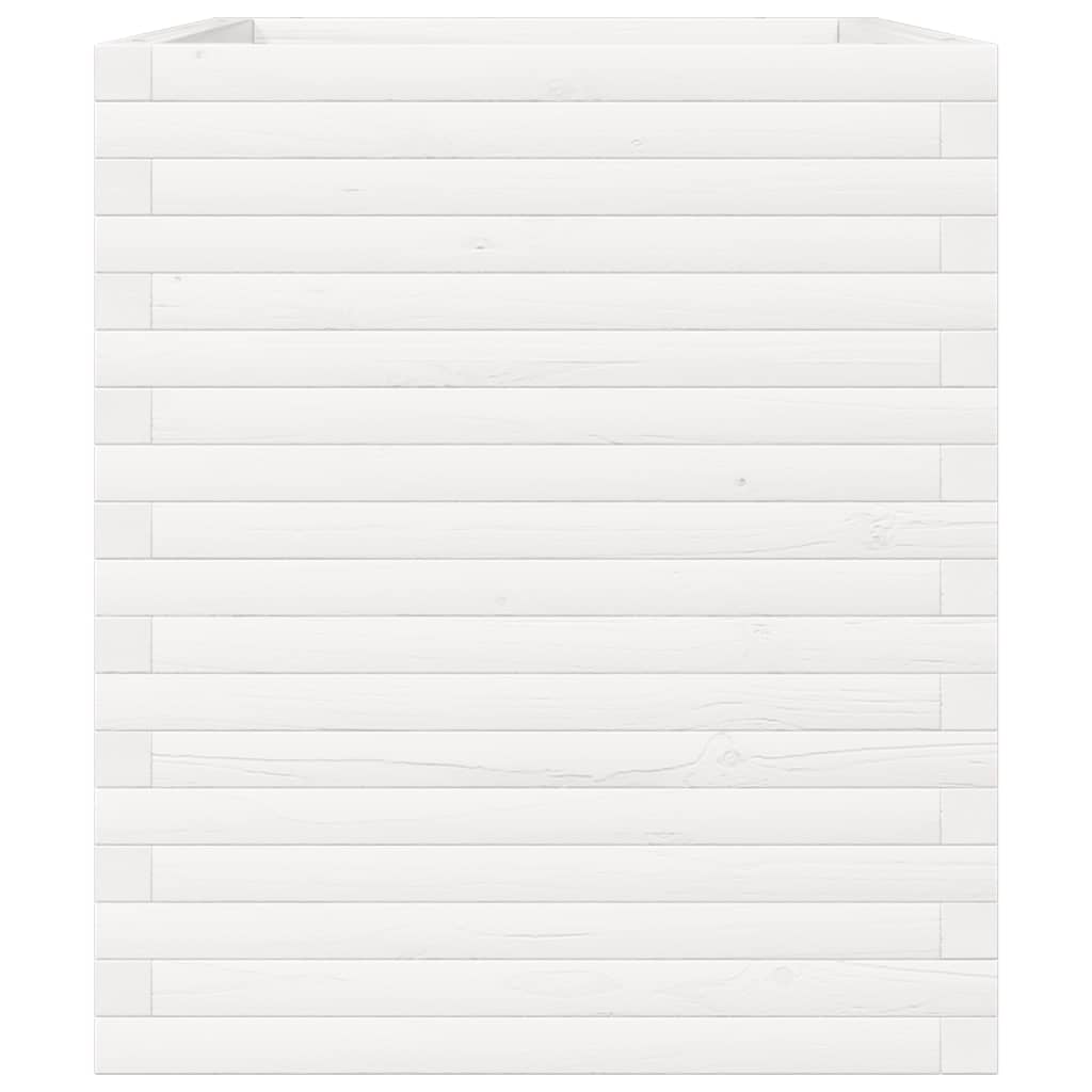plantekasse 90x60x68,5 cm massivt fyrretræ hvid