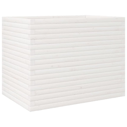plantekasse 90x60x68,5 cm massivt fyrretræ hvid
