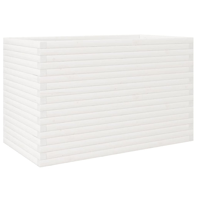 plantekasse 110x60x68,5 cm massivt fyrretræ hvid
