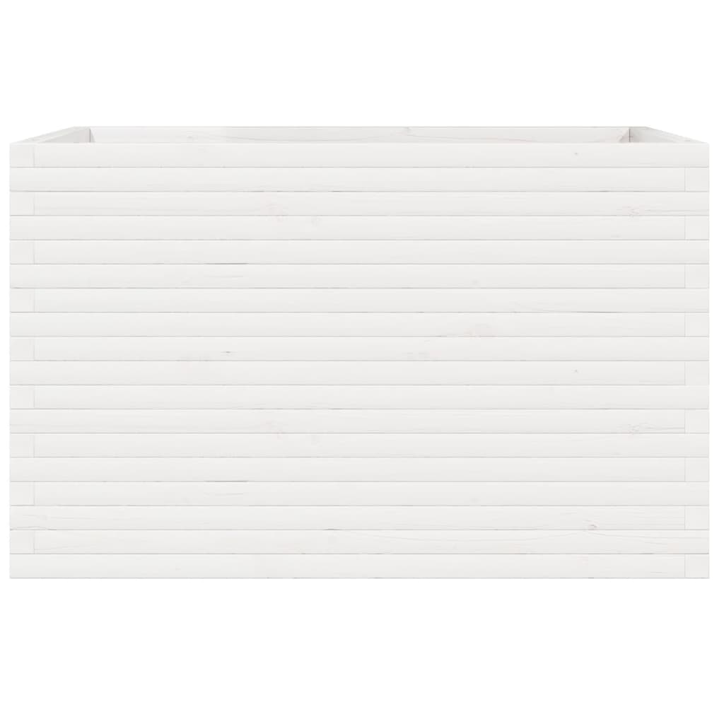 plantekasse 110x60x68,5 cm massivt fyrretræ hvid