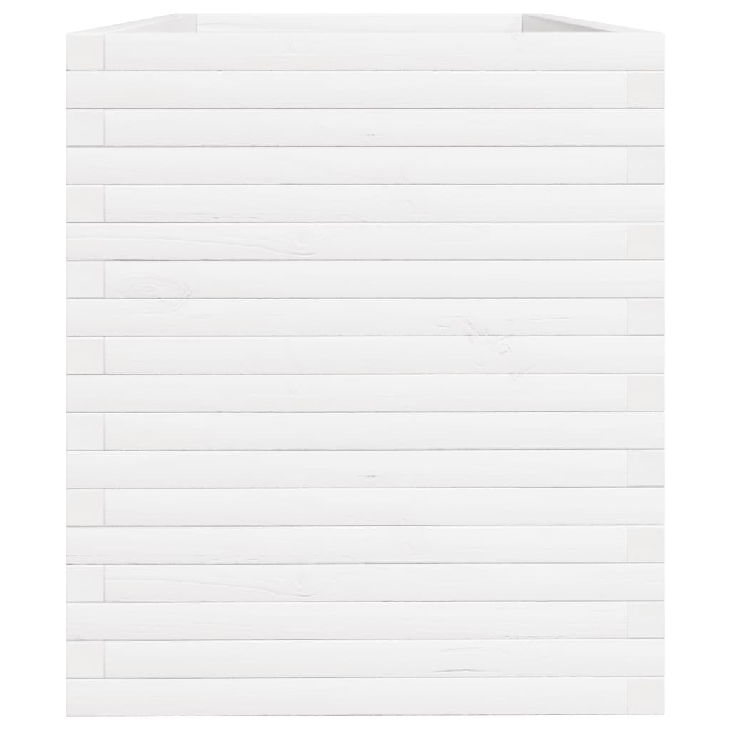 plantekasse 110x60x68,5 cm massivt fyrretræ hvid