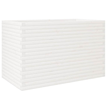 plantekasse 110x60x68,5 cm massivt fyrretræ hvid