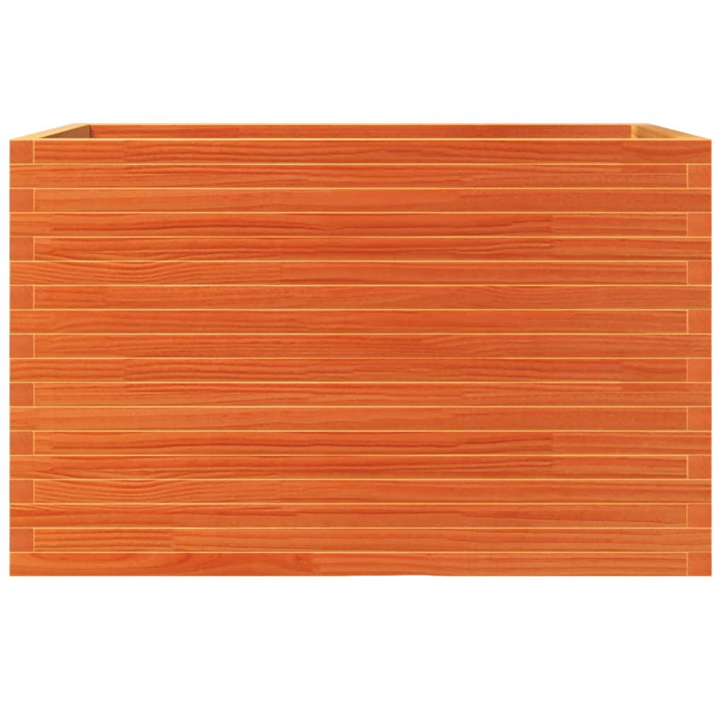 plantekasse 110x60x68,5 cm massivt fyrretræ gyldenbrun