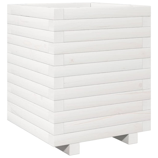 plantekasse 40x40x49,5 cm massivt fyrretræ hvid