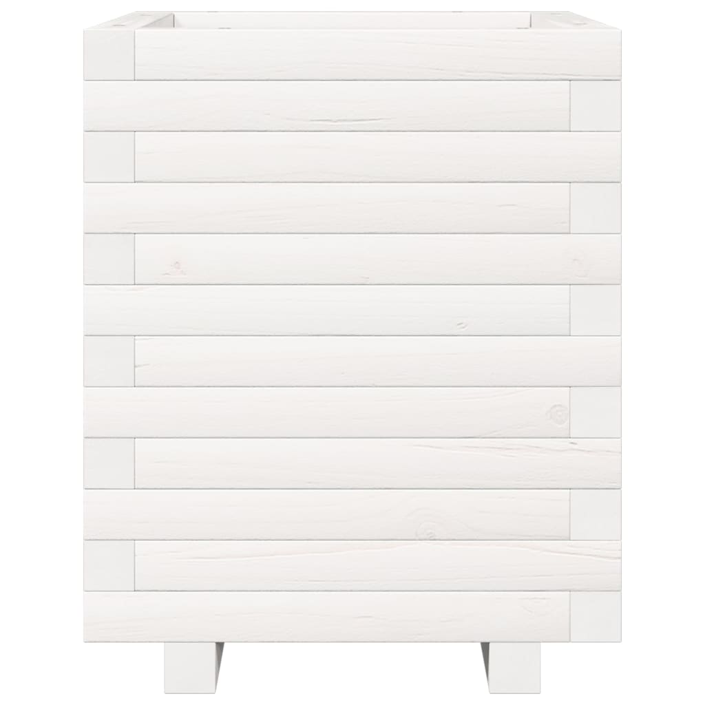 plantekasse 40x40x49,5 cm massivt fyrretræ hvid