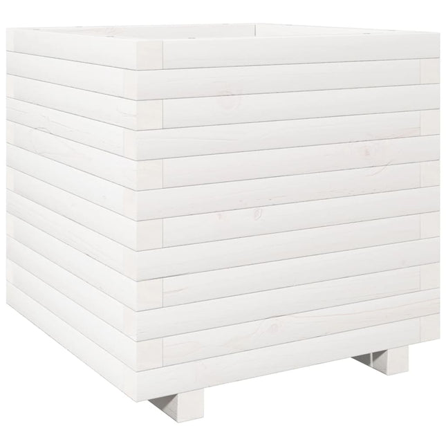 plantekasse 50x50x49,5 cm massivt fyrretræ hvid