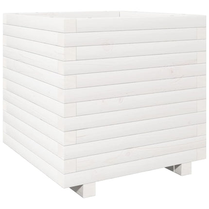 plantekasse 50x50x49,5 cm massivt fyrretræ hvid