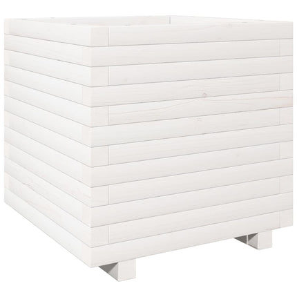 plantekasse 50x50x49,5 cm massivt fyrretræ hvid