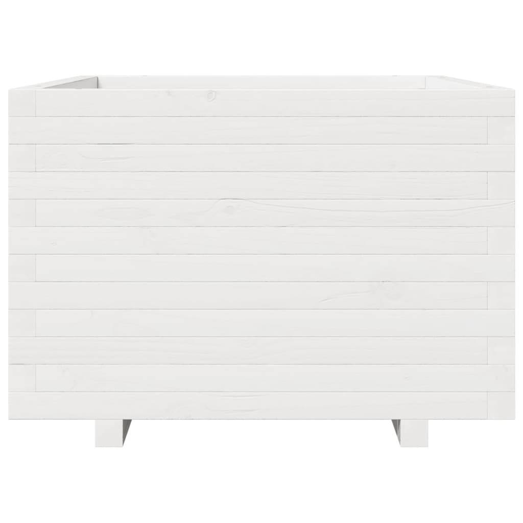 plantekasse 70x70x49,5 cm massivt fyrretræ hvid
