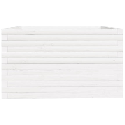 plantekasse 80x80x49,5 cm massivt fyrretræ hvid