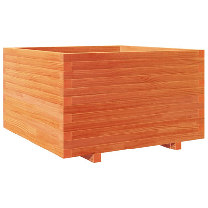 plantekasse 80x80x49,5 cm massivt fyrretræ gyldenbrun