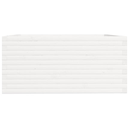 plantekasse 100x100x49,5 cm massivt fyrretræ hvid