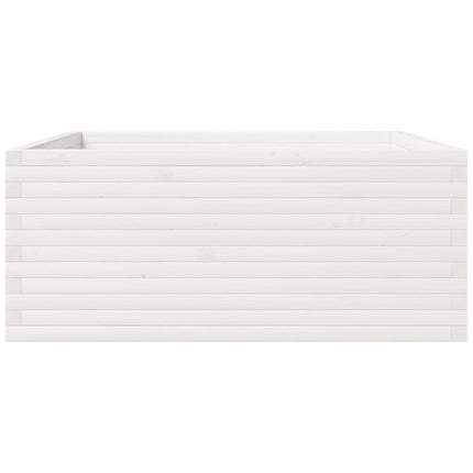 plantekasse 110x110x49,5 cm massivt fyrretræ hvid