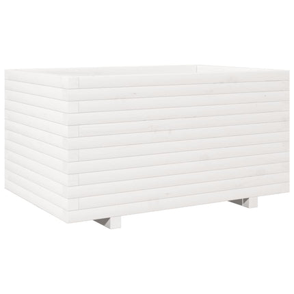 plantekasse 90x60x49,5 cm massivt fyrretræ hvid