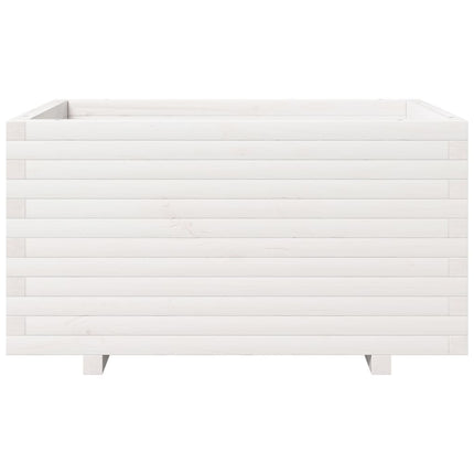 plantekasse 90x60x49,5 cm massivt fyrretræ hvid