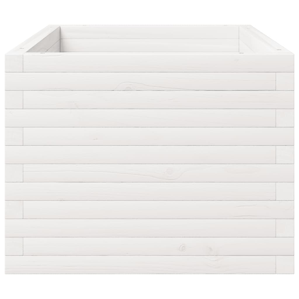 plantekasse 90x60x49,5 cm massivt fyrretræ hvid