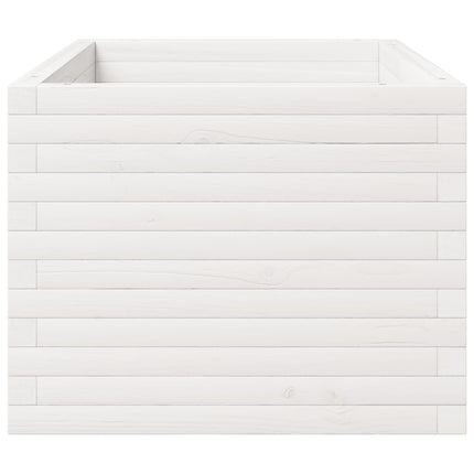 plantekasse 90x60x49,5 cm massivt fyrretræ hvid