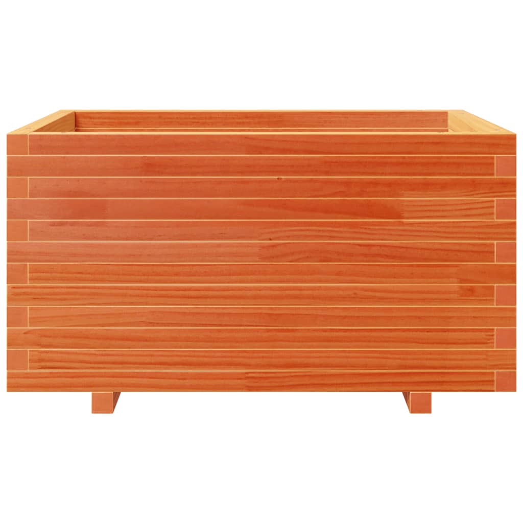 plantekasse 90x60x49,5 cm massivt fyrretræ gyldenbrun