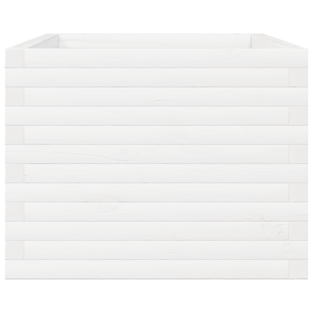 plantekasse 110x60x49,5 cm massivt fyrretræ hvid