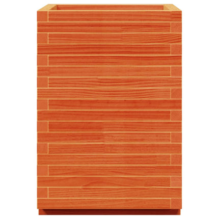 plantekasse 50x50x72,5 cm massivt fyrretræ gyldenbrun