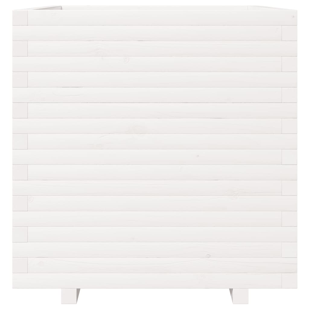 plantekasse 70x70x72,5 cm massivt fyrretræ hvid