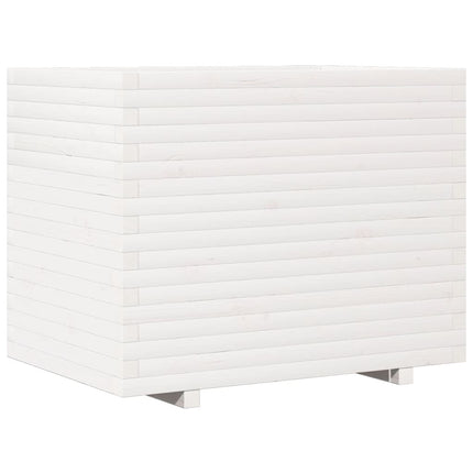 plantekasse 90x60x72,5 cm massivt fyrretræ hvid