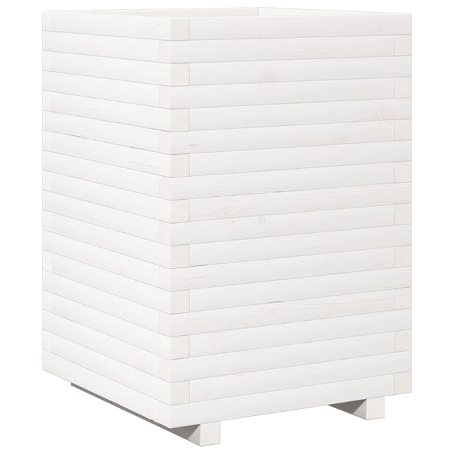 plantekasse 50x50x72 cm massivt fyrretræ hvid