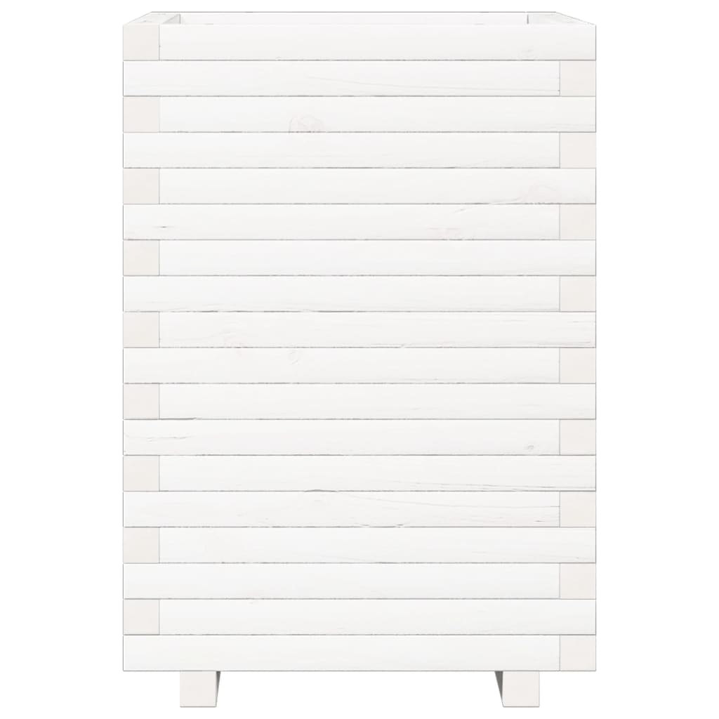 plantekasse 50x50x72 cm massivt fyrretræ hvid