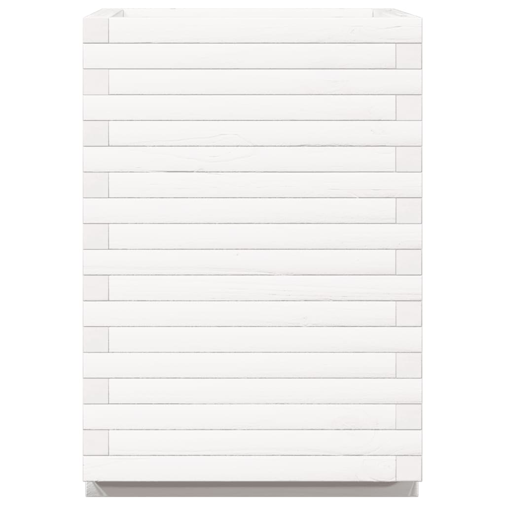 plantekasse 50x50x72 cm massivt fyrretræ hvid
