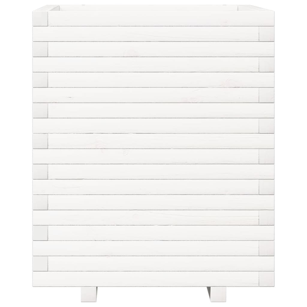 plantekasse 60x60x72 cm massivt fyrretræ hvid