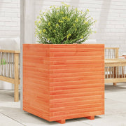 plantekasse 60x60x72 cm massivt fyrretræ gyldenbrun