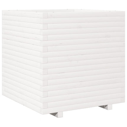 plantekasse 70x70x72 cm massivt fyrretræ hvid