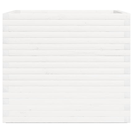 plantekasse 80x80x72 cm massivt fyrretræ hvid